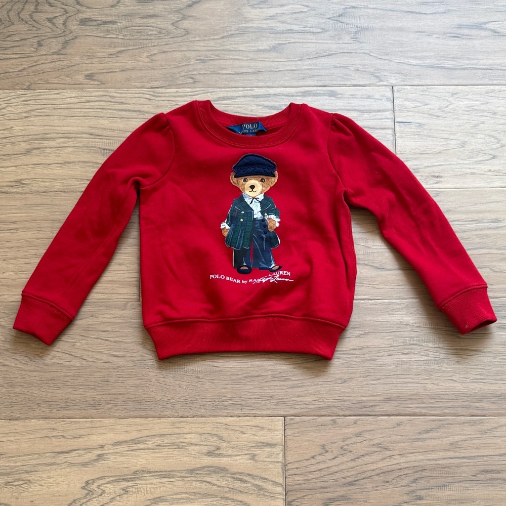 Polo by Ralph Lauren Kids Red Bear Sweatshirt 5t